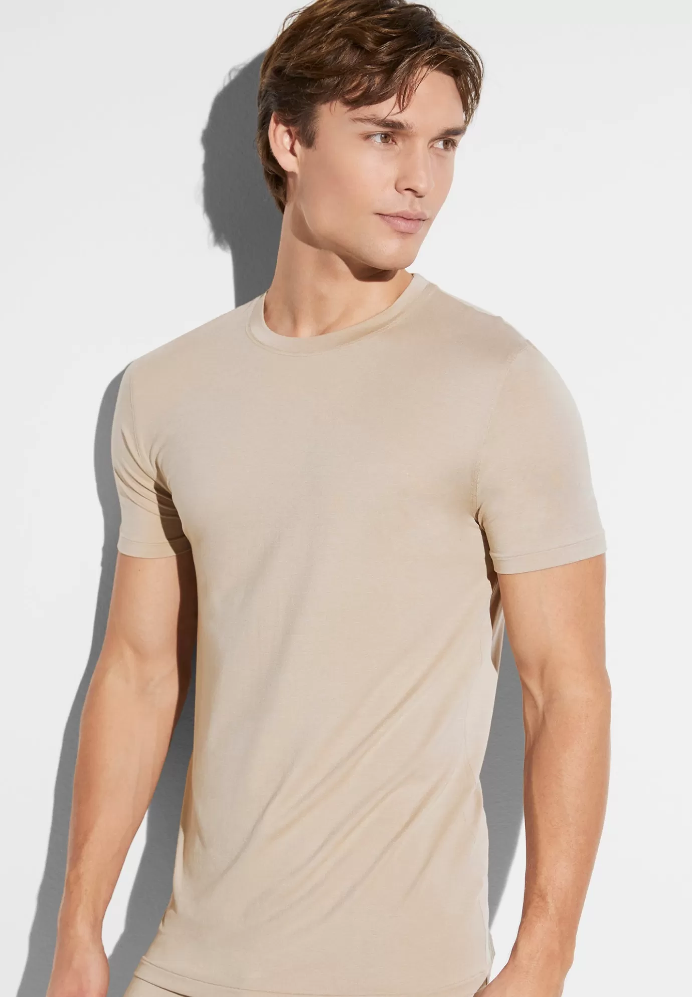 Cozy ComfortT-Shirt à manches courtes - travertin-Zimmerli Shop