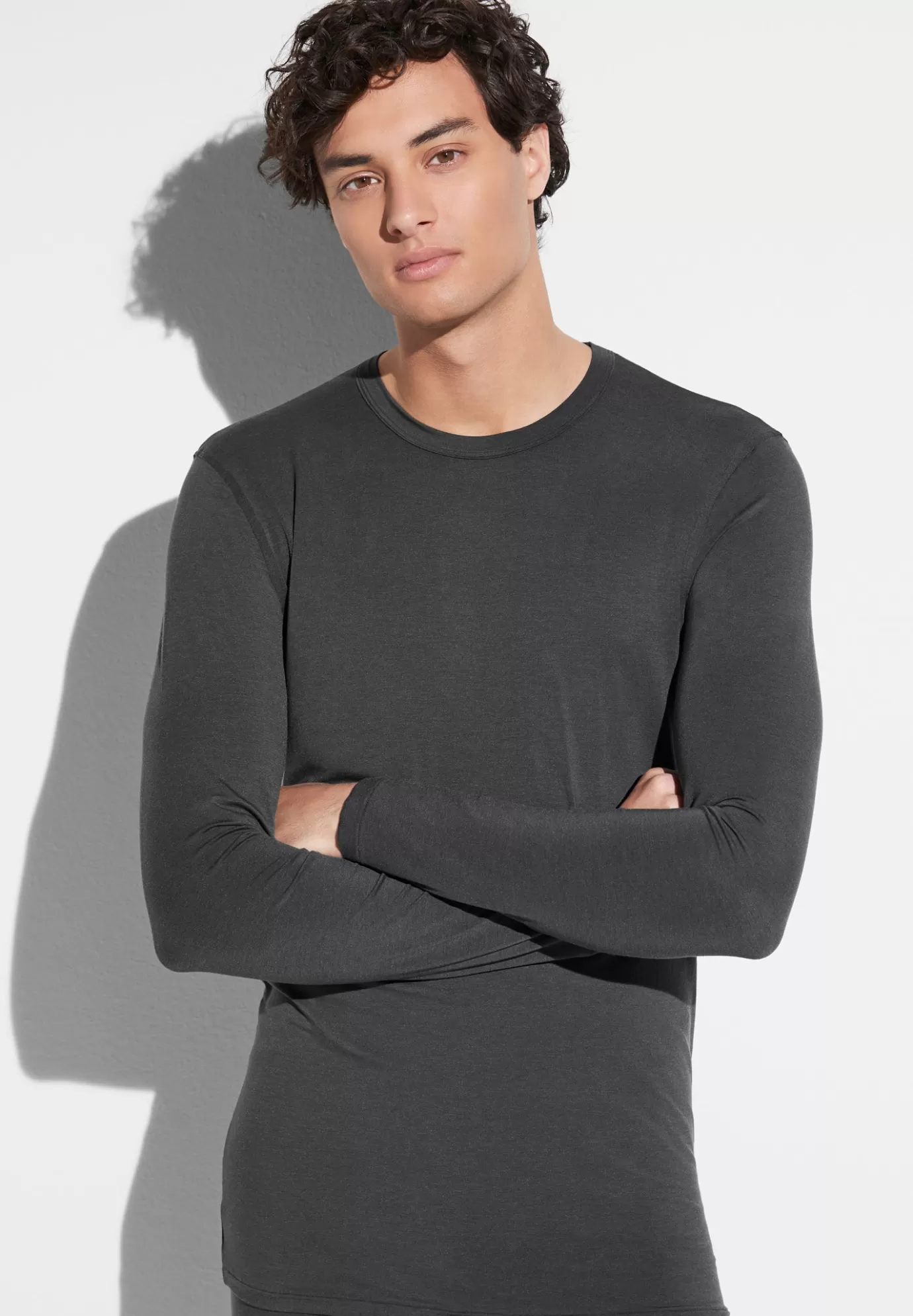 Cozy ComfortT-Shirt à manches longues - raven-Zimmerli Sale