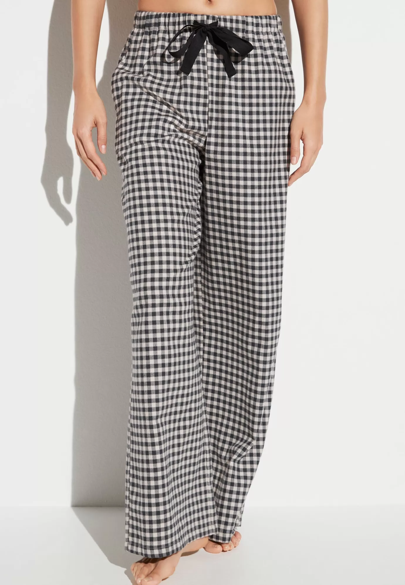 Cozy FlannelPantalon - oat check-Zimmerli Cheap