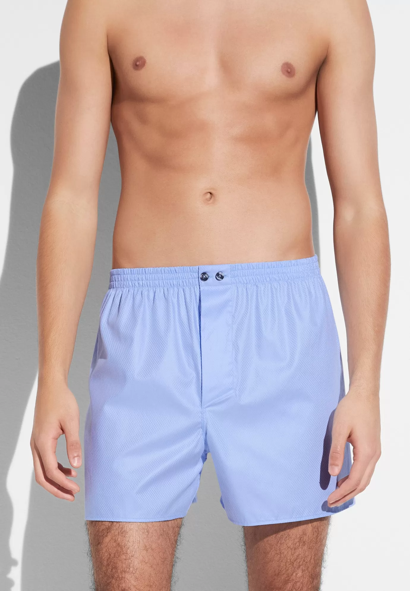 Luxury JacquardBoxer Shorts - light blue-Zimmerli Fashion