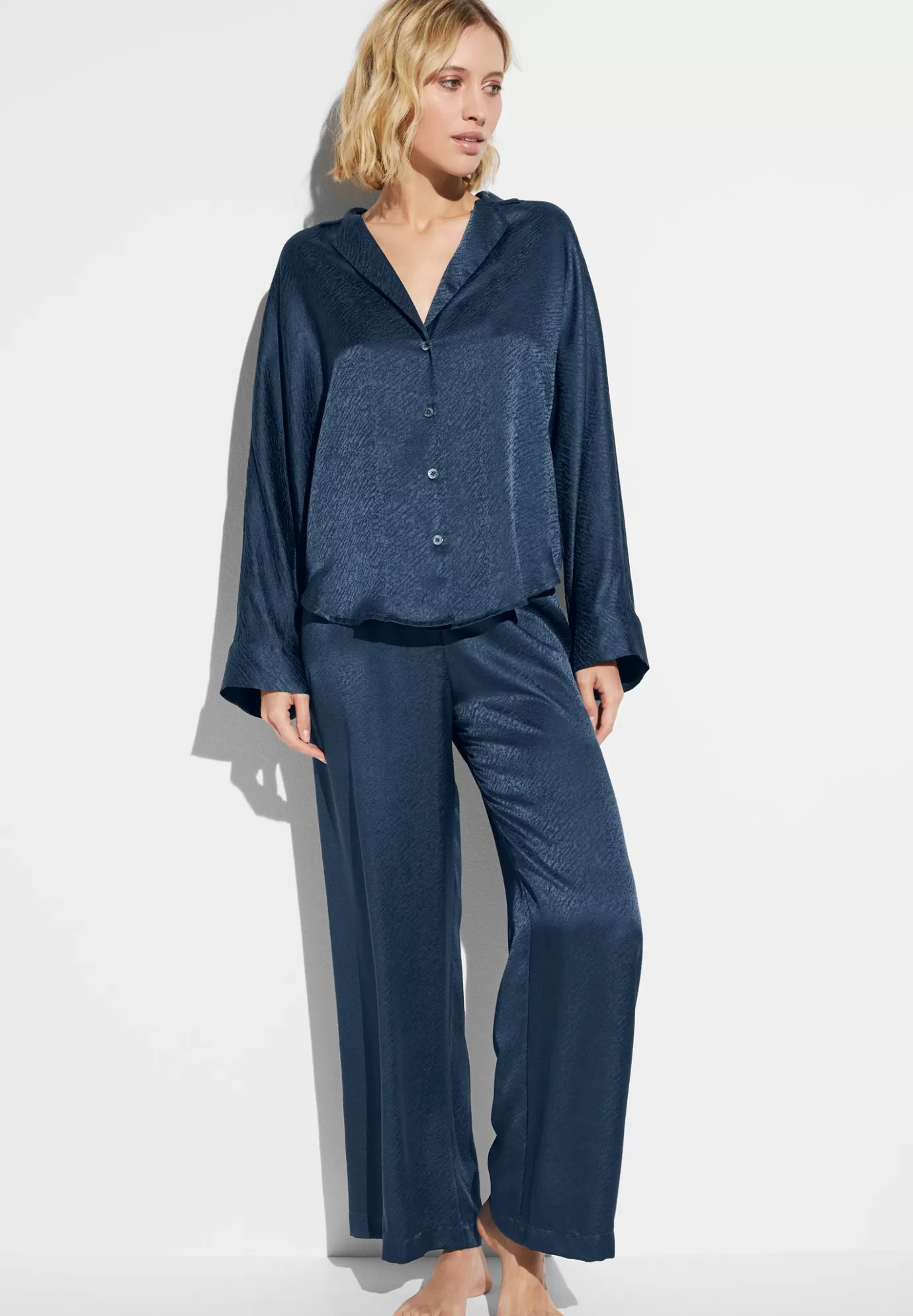 Luxury SilkPyjama longues - midnight navy-Zimmerli New