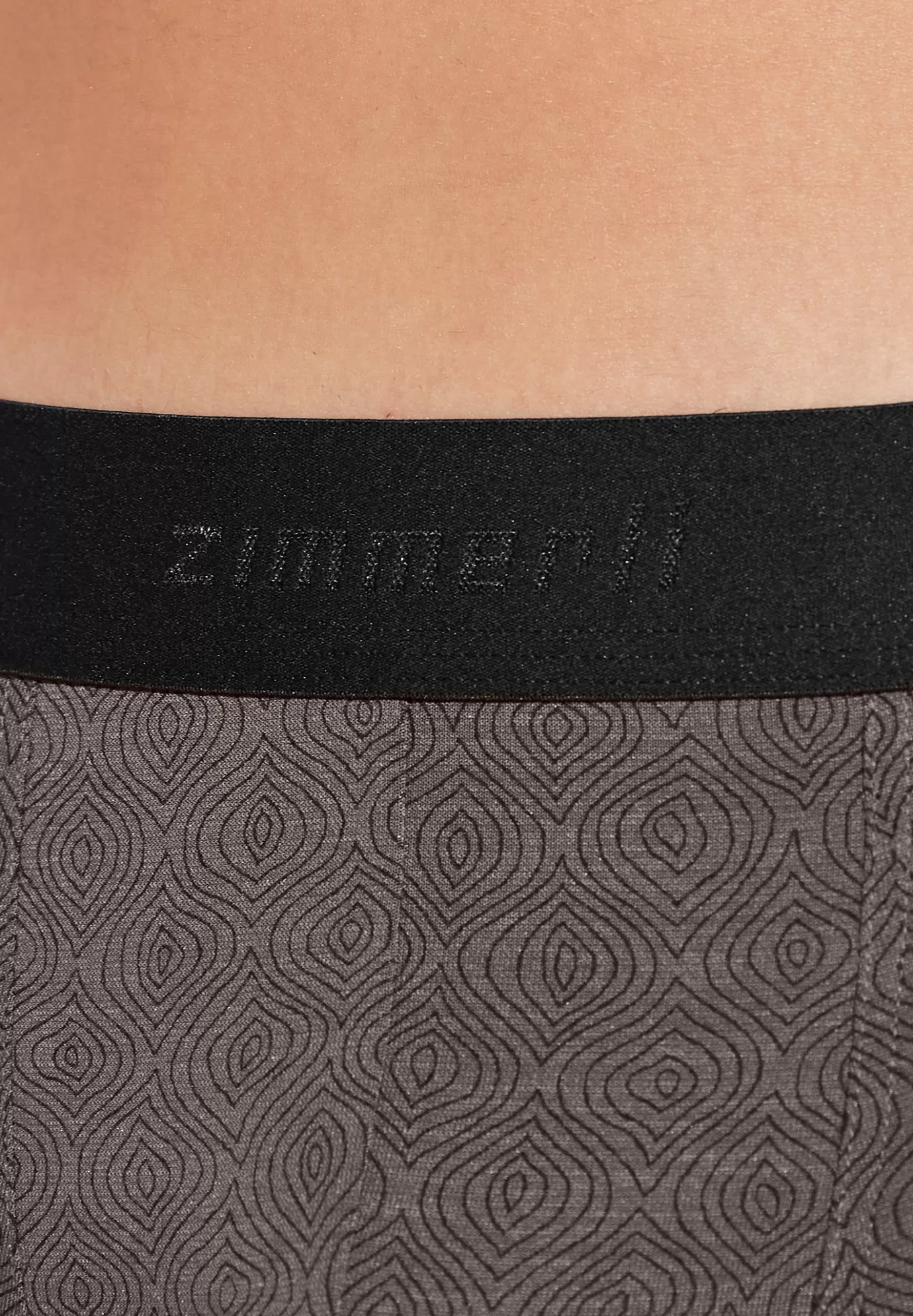 Pureness PrintBoxer Trunk - linear geo brown-Zimmerli Store