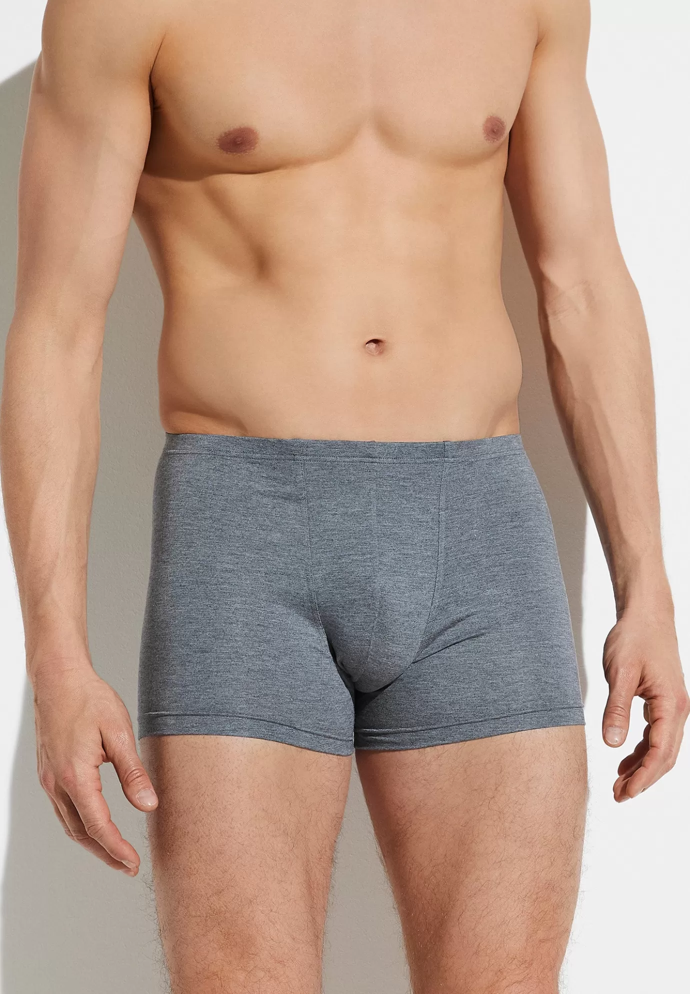 PurenessBoxer Trunk, taille étroite - grey mélange-Zimmerli Best