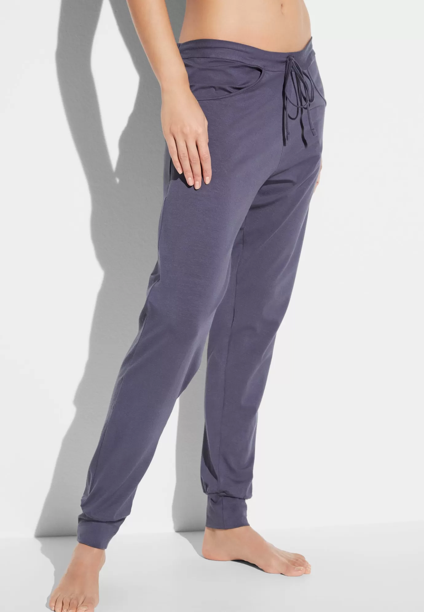 PurenessPantalon - grape-Zimmerli Fashion