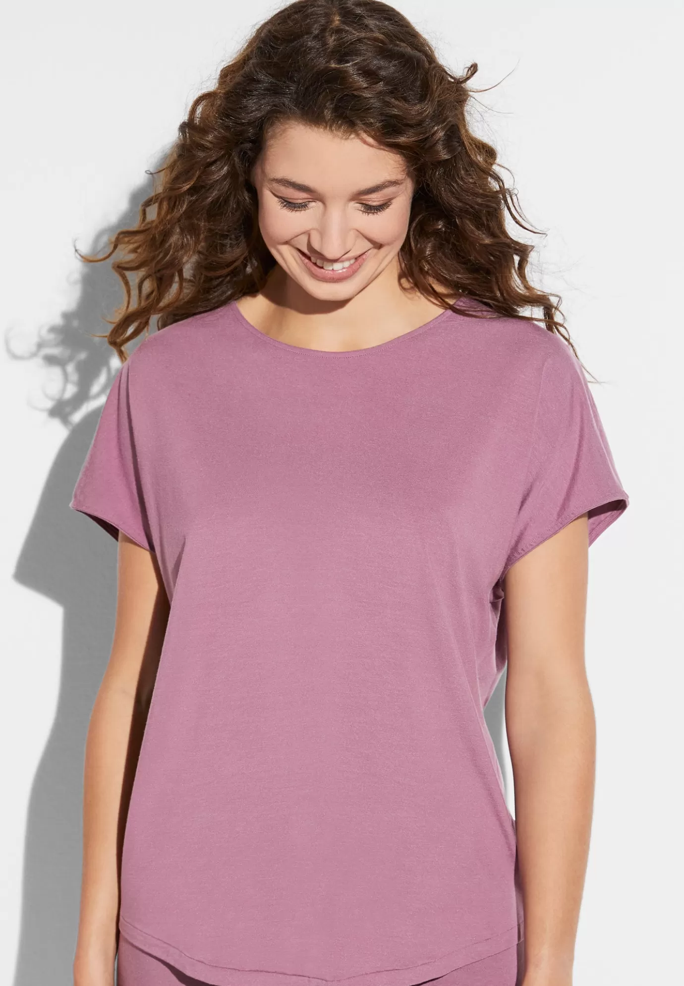 PurenessT-Shirt à manches courtes - mulberry-Zimmerli Discount