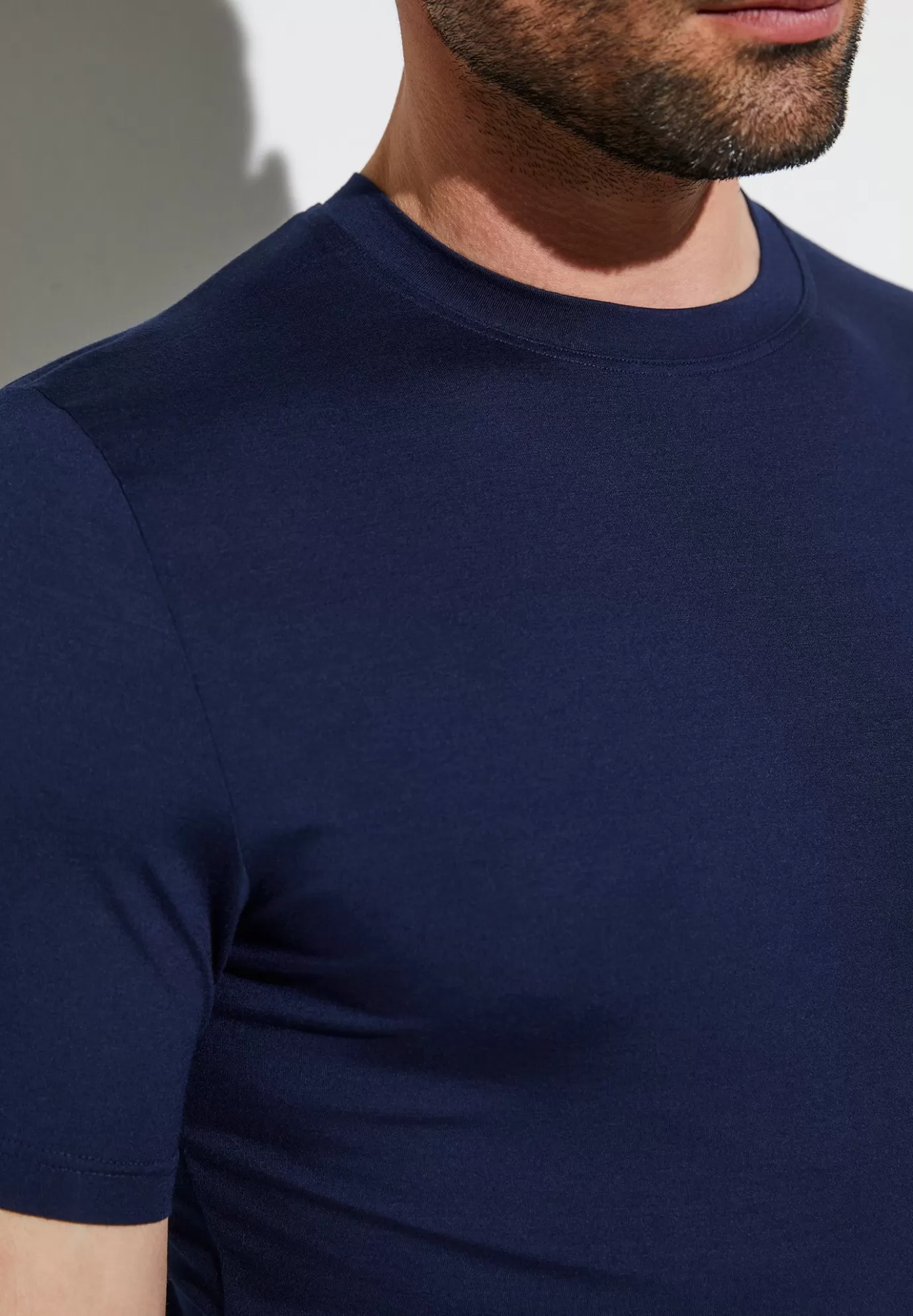 PurenessT-Shirt à manches courtes - navy-Zimmerli Best Sale