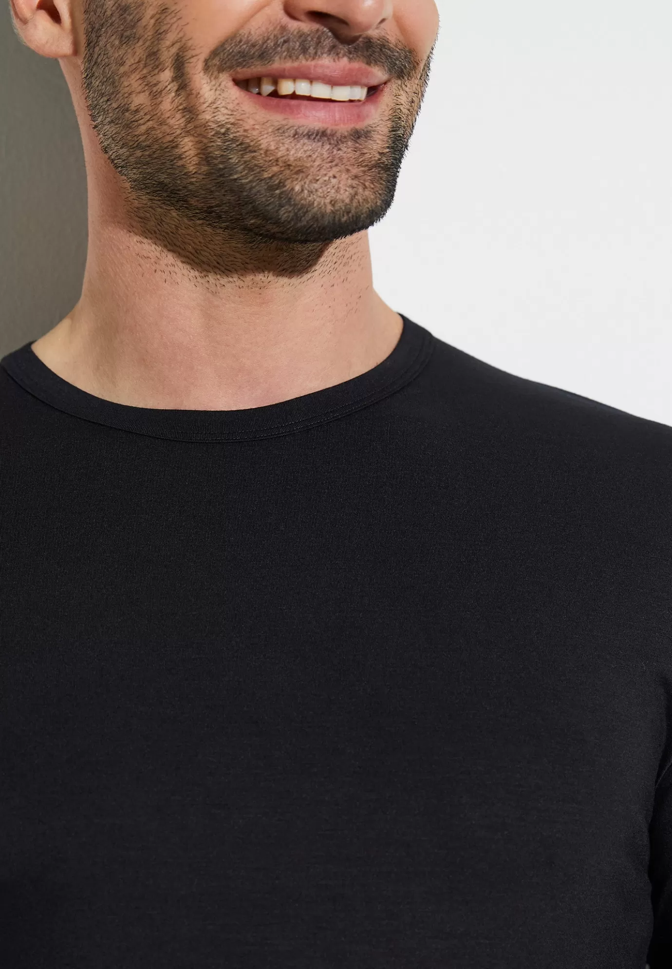 PurenessT-Shirt à manches longues - black-Zimmerli Cheap