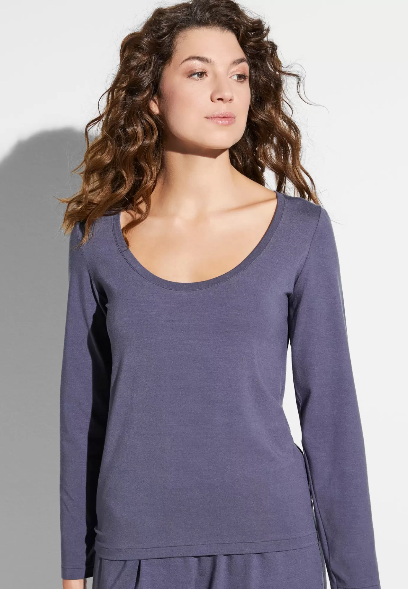 PurenessT-Shirt à manches longues - grape-Zimmerli Shop