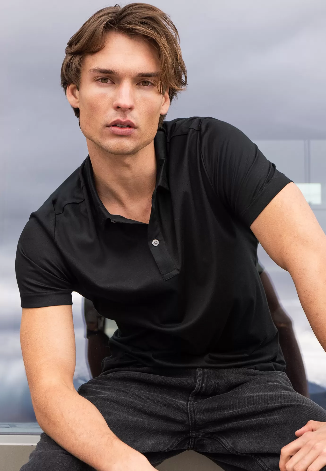 Sea IslandPolo à manches courtes - black-Zimmerli Cheap