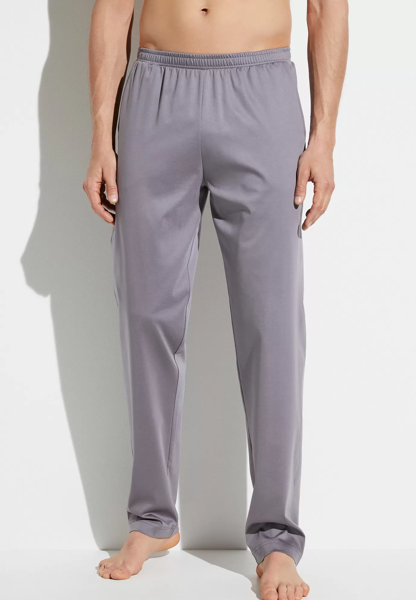 Supreme Green CottonPantalon - grey-Zimmerli Discount