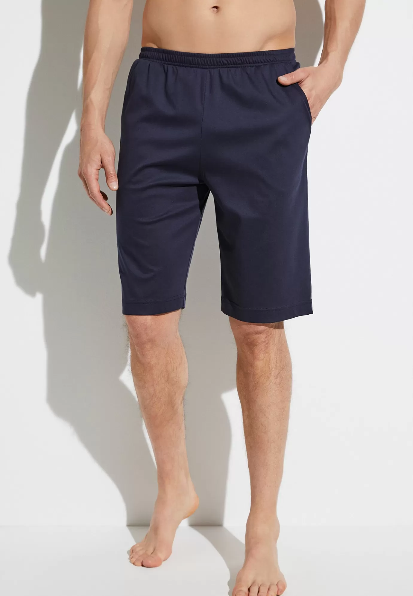 Supreme Green CottonPantalon court - navy-Zimmerli Best Sale