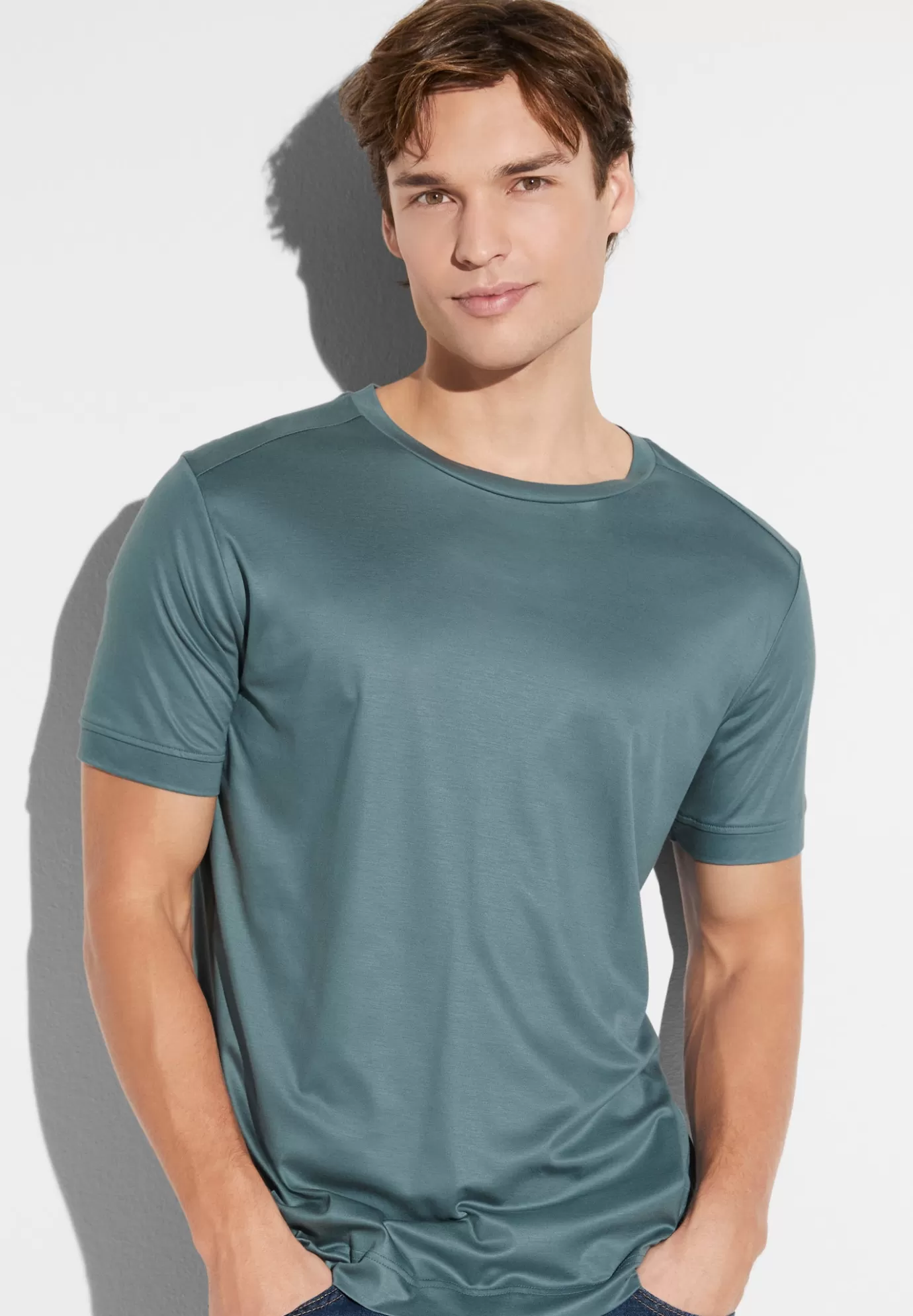 Sustainable LuxuryT-Shirt à manches courtes - jade-Zimmerli Best Sale