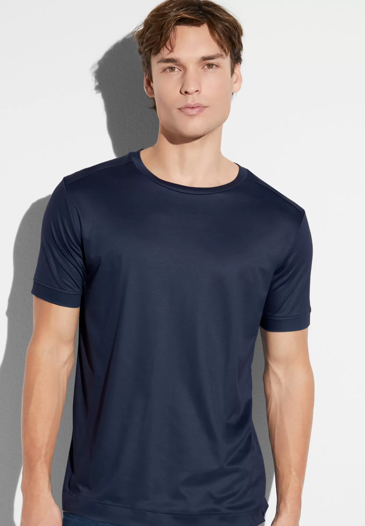 Sustainable LuxuryT-Shirt à manches courtes - twilight blue-Zimmerli Fashion