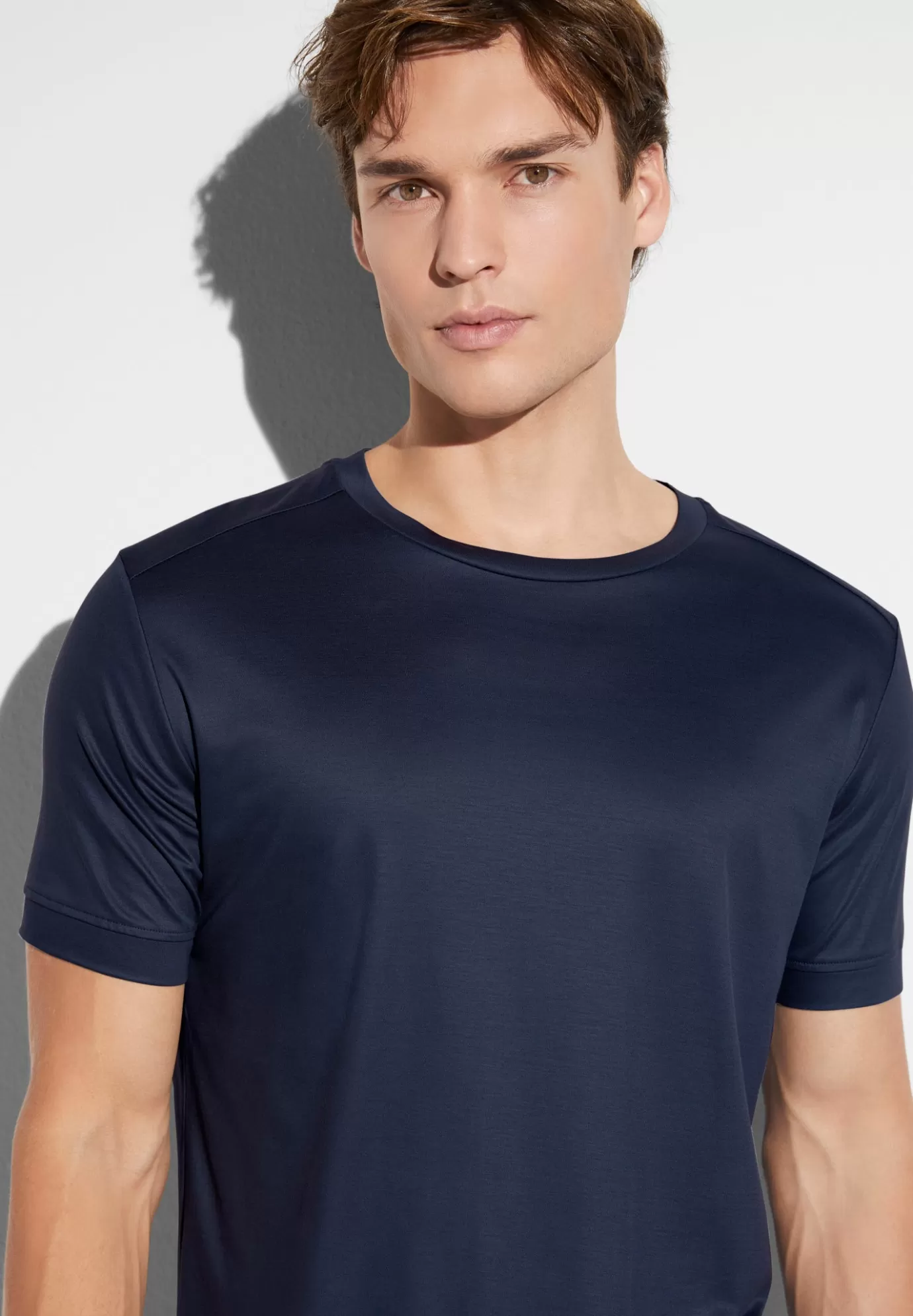 Sustainable LuxuryT-Shirt à manches courtes - twilight blue-Zimmerli Fashion