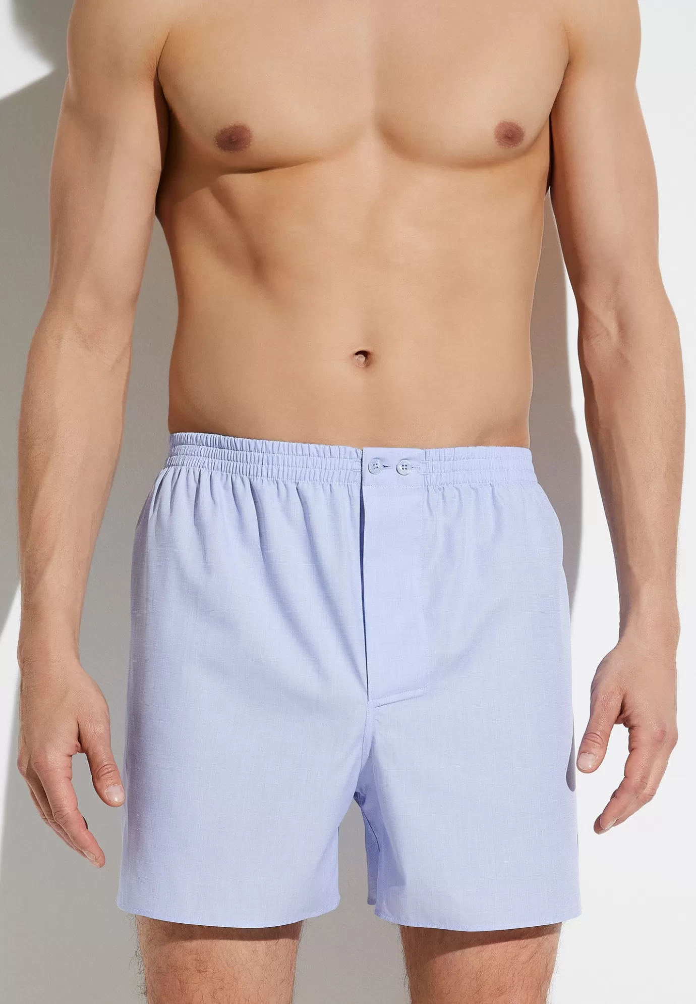 Woven NightwearBoxer Shorts - light blue-Zimmerli Flash Sale