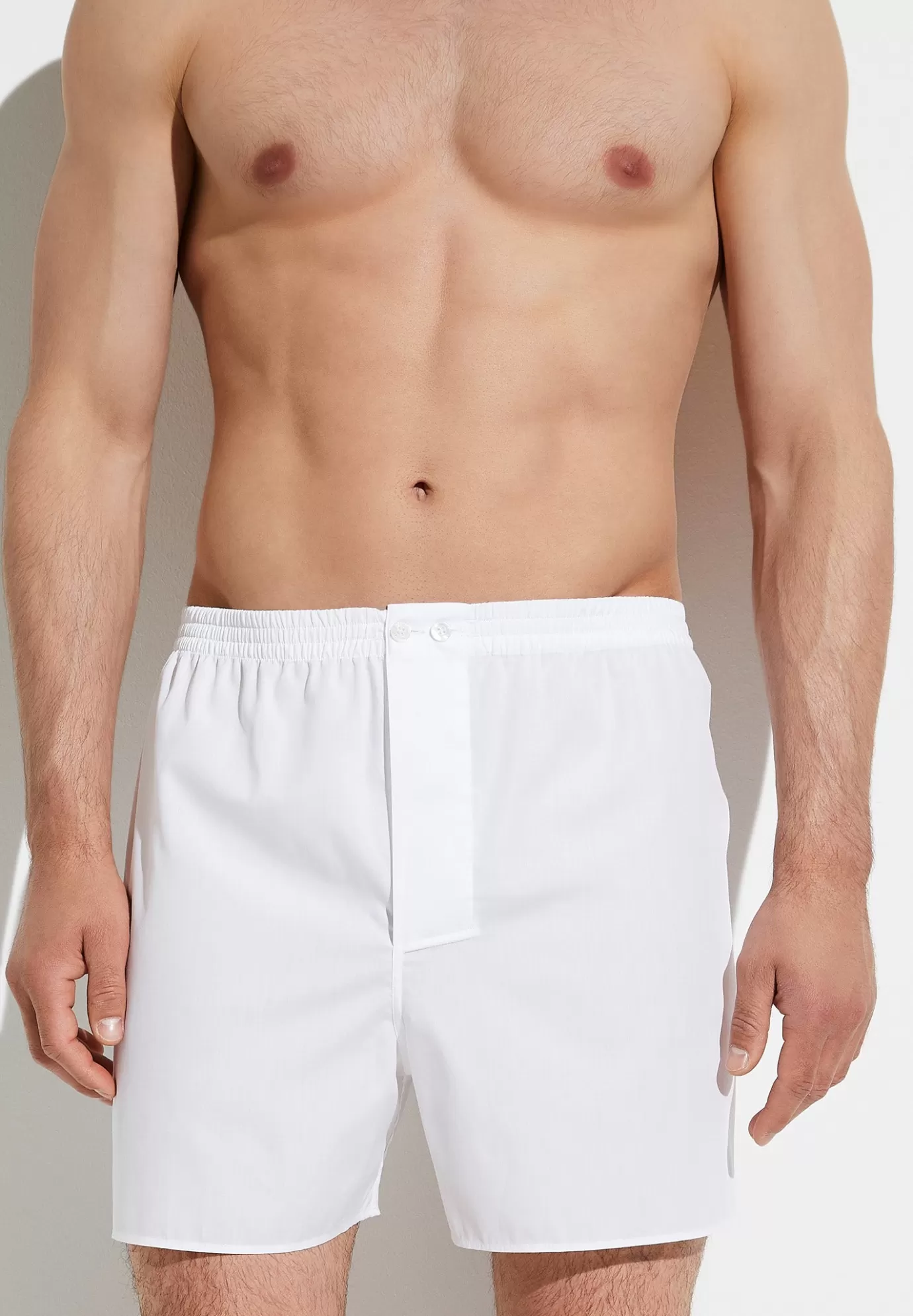 Woven NightwearBoxer Shorts - white-Zimmerli Outlet